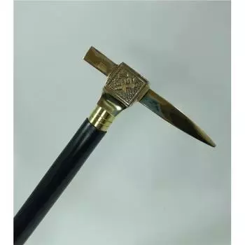 Старинная латунная трость с рукояткой-молотком, винтажная складная трость в 3 сложения, морской дизайн для коллекционеров и любителей инструментов