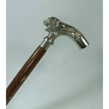 Старинная латунная трость с рукояткой в виде головы льва, винтажная складная трость в 3 сложения, морской дизайн для коллекционеров и любителей королевской роскоши