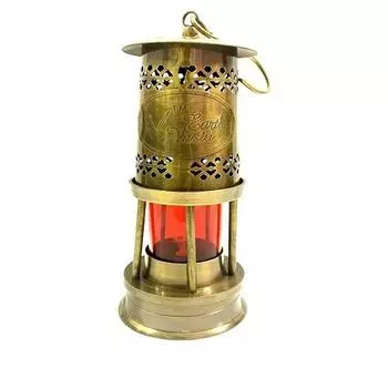 Старинная морская латунная небольшая масляная лампа, корабль, лодка, красный фонарь, подарок для домашнего декора