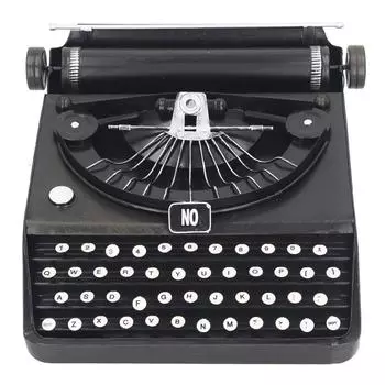 Старинная пишущая машинка Модель Черный Ретро Винтаж Портативный Ручной Реквизит Модель Украшения Украшения для