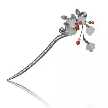 Старинная шпилька для волос из сплава серебра «Темперамент» с листьями и цветами as the picture