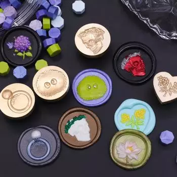 Старинная сургучная печать, цветочный домик, череп, самодельная сургучная печать, голова для скрапбукинга, свадебное приглашение, печать, самодельное ремесло