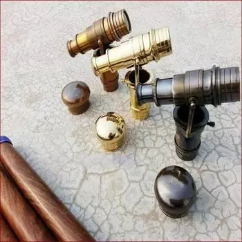 Старинная телескопическая трость, винтажный стиль, 3-х секционная телескопическая ручка, деревянная, трость