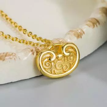 Старинное литье, долговечное ожерелье с замком безопасности, титановая стальная ключичная цепочка