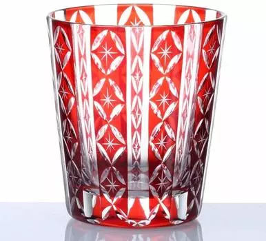 Старинное стекло Kiriko, стеклянные камни Kiriko, стильная стеклянная чашка цвета перегородчатой эмали красного медного цвета, можно мыть в посудомоечной машине