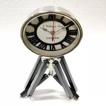 Старинные антикварные настольные часы на деревянной подставке, настенные часы в морском стиле с изображением корабля