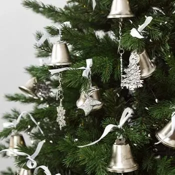 Старинные колокольчики, кованые колокольчики, украшение, сверкающее украшение на рождественскую елку, радостные благословения, подвесные колокольчики, украшение, подарок для семьи и друзей