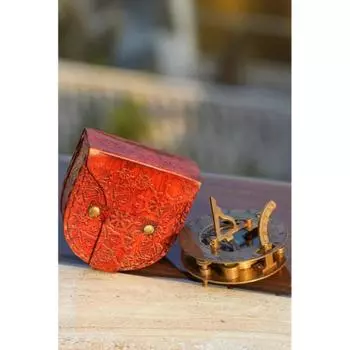 Старинные латунные солнечные часы-компас || Старинные морские солнечные часы-компас || Красивые латунные солнечные часы-компас ручной работы для дома/офиса