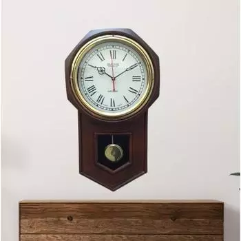 Старинные маятниковые 20-дюймовые деревянные настенные часы - винтажные декоративные часы в морском стиле для вечной элегантности дома