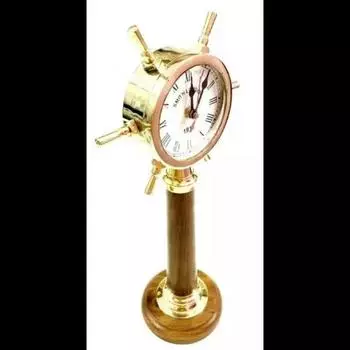 Старинные морские настольные часы Винтажные морские часы в стиле штурвала корабля