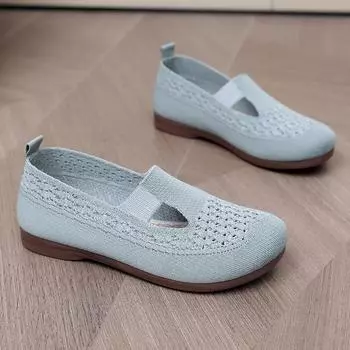 Старинные пекинские летние сетчатые дышащие туфли с одной педалью, ленивые, повседневные, модные, универсальные, для ходьбы, для мам 35