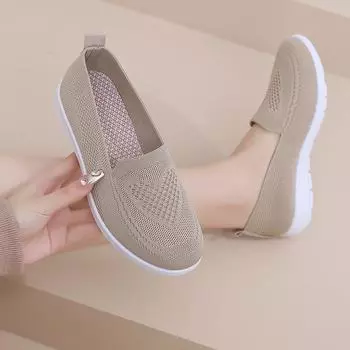 Старинные пекинские матерчатые туфли женские однопедальные туфли для мам среднего и пожилого возраста дышащая повседневная обувь на плоской подошве женские туфли большого размера с плетеным узором 36