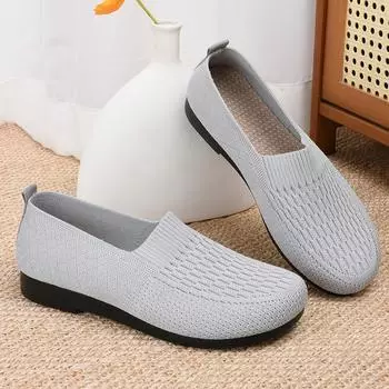 Старинные пекинские матерчатые туфли женские однопедальные туфли для матерей среднего и пожилого возраста сетчатые дышащие женские повседневные туфли из ткани импортная обувь детская 35