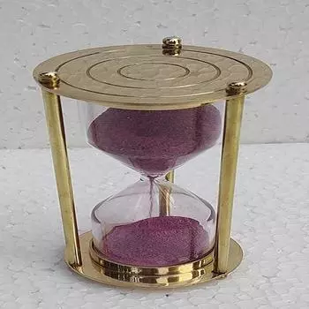 Старинные песочные часы с песочным таймером 3 мин.. Декоративный современный латунный песочный таймер