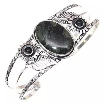 Старинные серебряные ювелирные изделия Star Galaxy Gemstone Браслеты-манжеты 7 Регулируемые