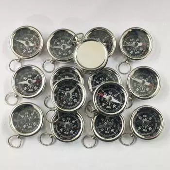 Старинный антикварный латунный компас 27 мм, лот из 15 шт., морской коллекционный подарок
