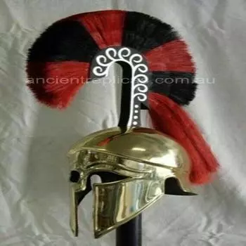 Старинный греко-коринфский шлем средневекового рыцаря-воина из стали 18ga