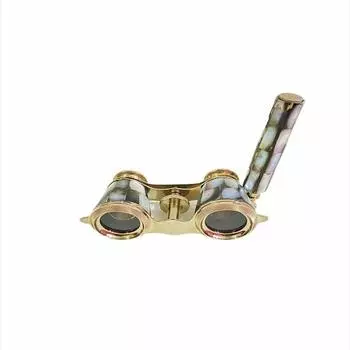 Старинный латунный бинокль Морской ручной бинокль Коллекционная подзорная труба из перламутра Рождественский подарок