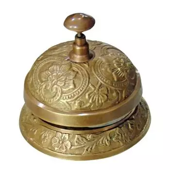 старинный латунный настольный колокольчик