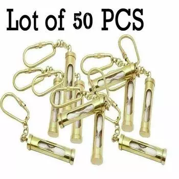 Старинный латунный песочный таймер, старинный морской брелок в виде песочных часов, лот из 50 шт.