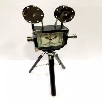 Латунный стол деревянная подставка проектор часы морской стиль морской корабль настольные часы домашний декор