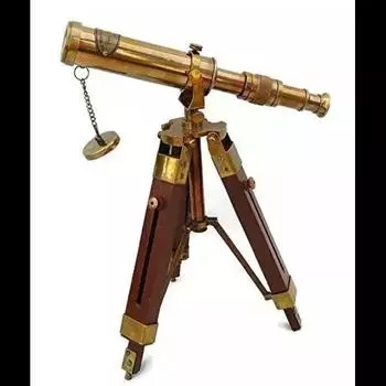 Старинный морской телескоп с регулируемой стойкой-треногой, домашний декоративный