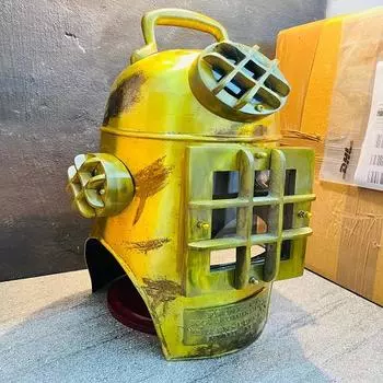 Старинный шлем для глубоководного дайвинга, реплика, латунный водолазный капюшон 50,8 см