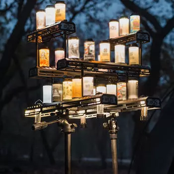 Starlight Bridge Light Frame Компонент Сборка Аксессуар Комбинация Расширение Кемпинговый Фонарь Extend Aluminum Rod