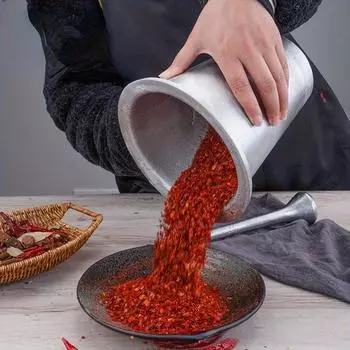 Старомодная кольцевая чаша, алюминиевая, Shakun, для измельчения лапши чили, для измельчения чеснока, для измельчения, для пар гнезд, большой камень s