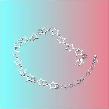 Браслет с подвесками в виде звезд, браслет со звездами в стиле гранж, браслеты в стиле аниме для женщин, браслет с подвесками Y2k