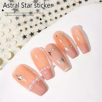 Stars Nail Art Stickers Luxury Self Adhesive Star Nail Art Decals Manicure Decorations A3