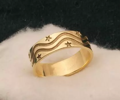 Stars Wide Band Ring, Fidget Ring, 22-каратное позолоченное кольцо для женщин, простое кольцо, многослойное кольцо 5,6,7,8,9,10,11,12,13,14