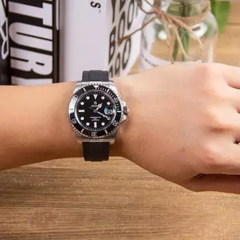 START-мужские часы для дайвинга, светящиеся водонепроницаемые автоматические механические часы с функцией календаря, спортивные мужские часы чёрный