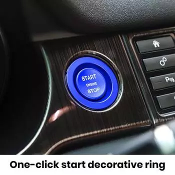 Наклейка на кнопку запуска двигателя, остановки двигателя, автомобильные аксессуары, самоклеящаяся, легко устанавливается, декоративная наклейка на кнопку запуска двигателя красный