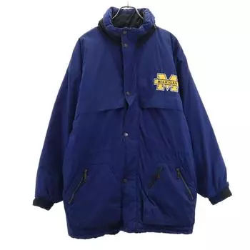 СТАРТЕР 90-е 00-е Старое Пальто для разминки с длинным рукавом L Темно-синий система Мужское Б/У
