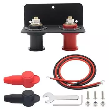 Стартер с крышкой, пусковой пост, аккумулятор, перенос клемм аккумулятора