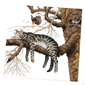 Стартовые наборы для штампованных и счетных стежков с таблицами цветов рисунков — Cat 14CT