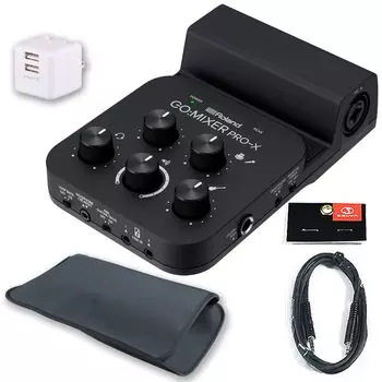 стартовый набор 2 порта переменного тока стерео мини удобный чехол Roland/GO:MIXER PRO-X -USB-адаптер, кабель, сумка-