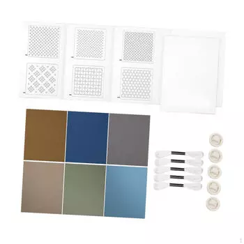 Стартовый набор для вышивки Сашико Подставки для стаканов Наборы для самостоятельной практики Трафарет для ручной работы Set A