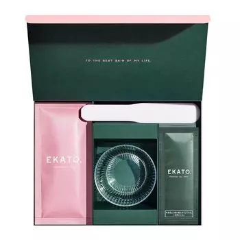 Стартовый набор Precious Gel Pack Gas Spatula EKATO. (Газированная маска/Газированная маска/Маска для лица/Газированная) (3 раза) Cup & Included белый