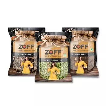 Стартовый пакет Zoff Chai: Поднимите свои впечатления от чаепития с Laung (50г), Элаичи (25g) , и Далчини (100г) | Масса нетто - 175 г