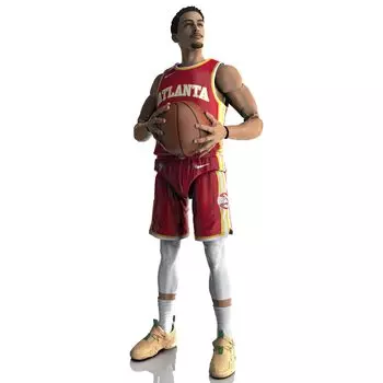 Стартовый состав Hasbro NBA Series 1 Trae Young 6 дюймов (15см) Фигурка размера с ограниченной коллекцией Panini Sports Trading Card Basketball F8186 подлинная