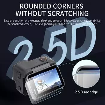 STARTRC 6 шт. Защитная пленка для экрана камеры из закаленного стекла 2 * Защитные пленки для объективов + 2 * чёрный