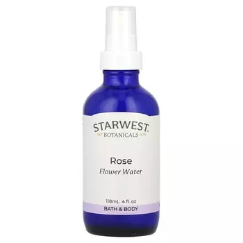 Starwest Botanicals, Цветочная вода, роза, 4 жидких унции (118 мл)