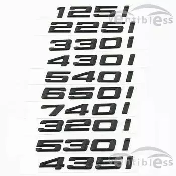 Старые цифры Буквы 730Li 740Li 745Li 750Li 760Li 740iL 750iL 740Ld ABS Эмблема для 7 серии Автомобильный багажник табличка наклейка M 1.5x4.5cm матовый черный