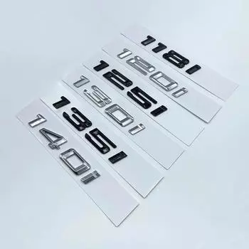 Старые цифры шрифта, буквы 116i, 118i, 120i, 125i, 128i, 130i, 135i, 140i, верхняя эмблема ABS для BMW 1 серии, табличка на багажник автомобиля, наклейка с логотипом 116i серебряный