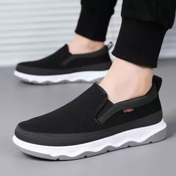 Старые пекинские матерчатые туфли для ходьбы среднего и пожилого возраста, мужская повседневная обувь для отцов среднего возраста, рабочая обувь для стройки 39 серый