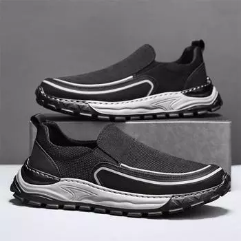 Старые пекинские тканевые туфли классика 2024 летние парусиновые дышащие чехлы для ног ленивые мужские уличные мокасины мужская обувь 39 чёрный