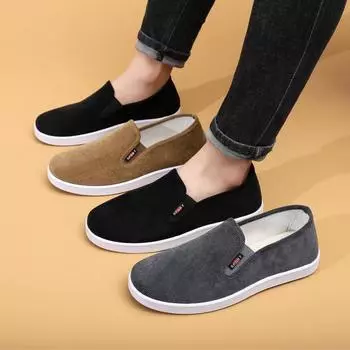 Старые ******* тканевые туфли на подошве s**t 2025 ****** и летние новые мужские дышащие и удобные модные универсальные туфли на подошве s**t 38 чёрный