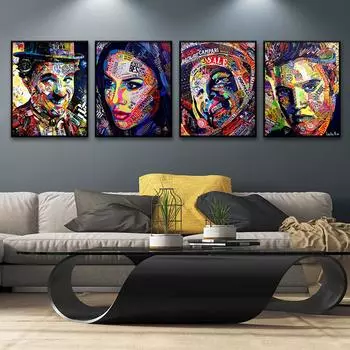 Старый журнал, коллаж, портретная живопись, принт, холст, постер, современное абстрактное настенное искусство, красочные фотографии для гостиной, домашний декор 21x30cm No Framed